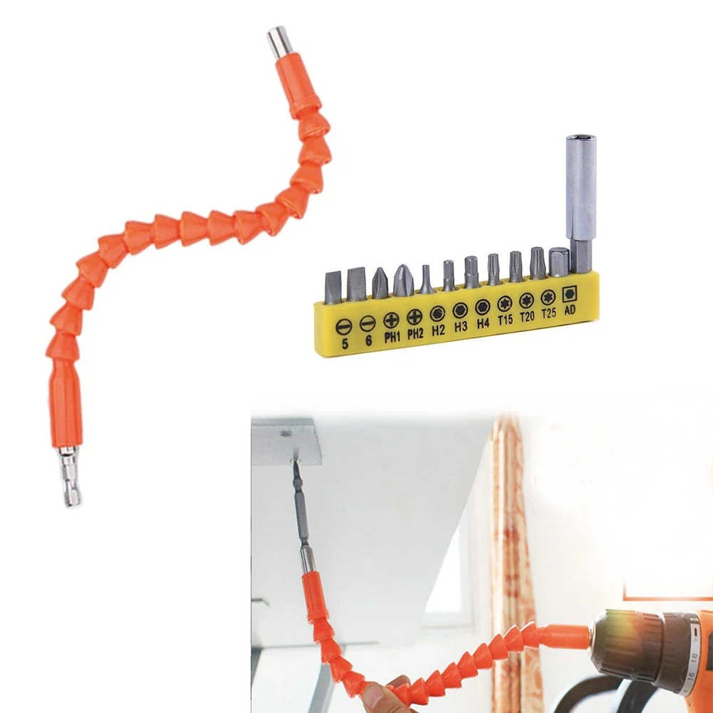 

12 шт., насадки для дрели и шуруповерта с гибким шлангом, 298 мм