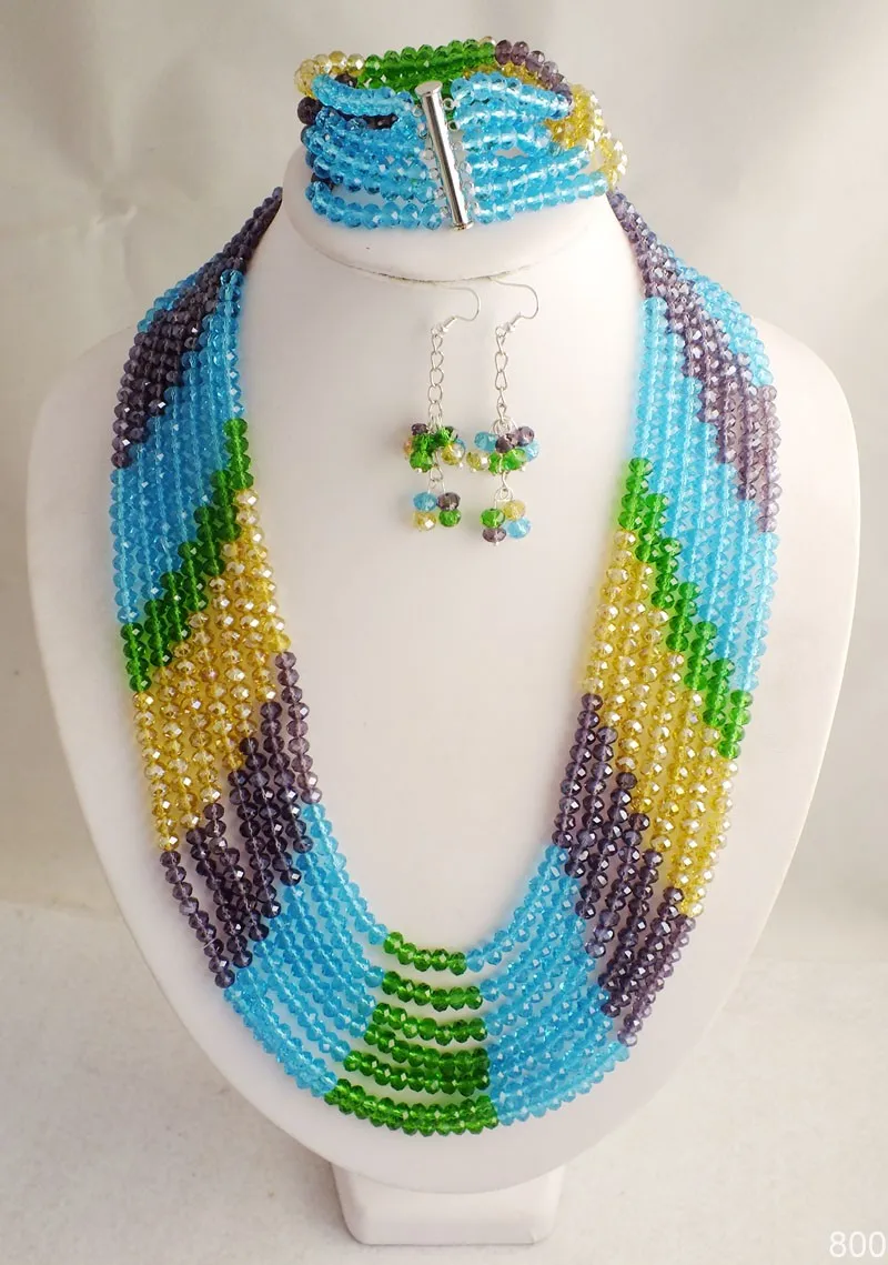 Stylish bouncing. Brazilian women's carnival necklace   Handmade  Fashion Multicolor Crystal Beads Jewelry