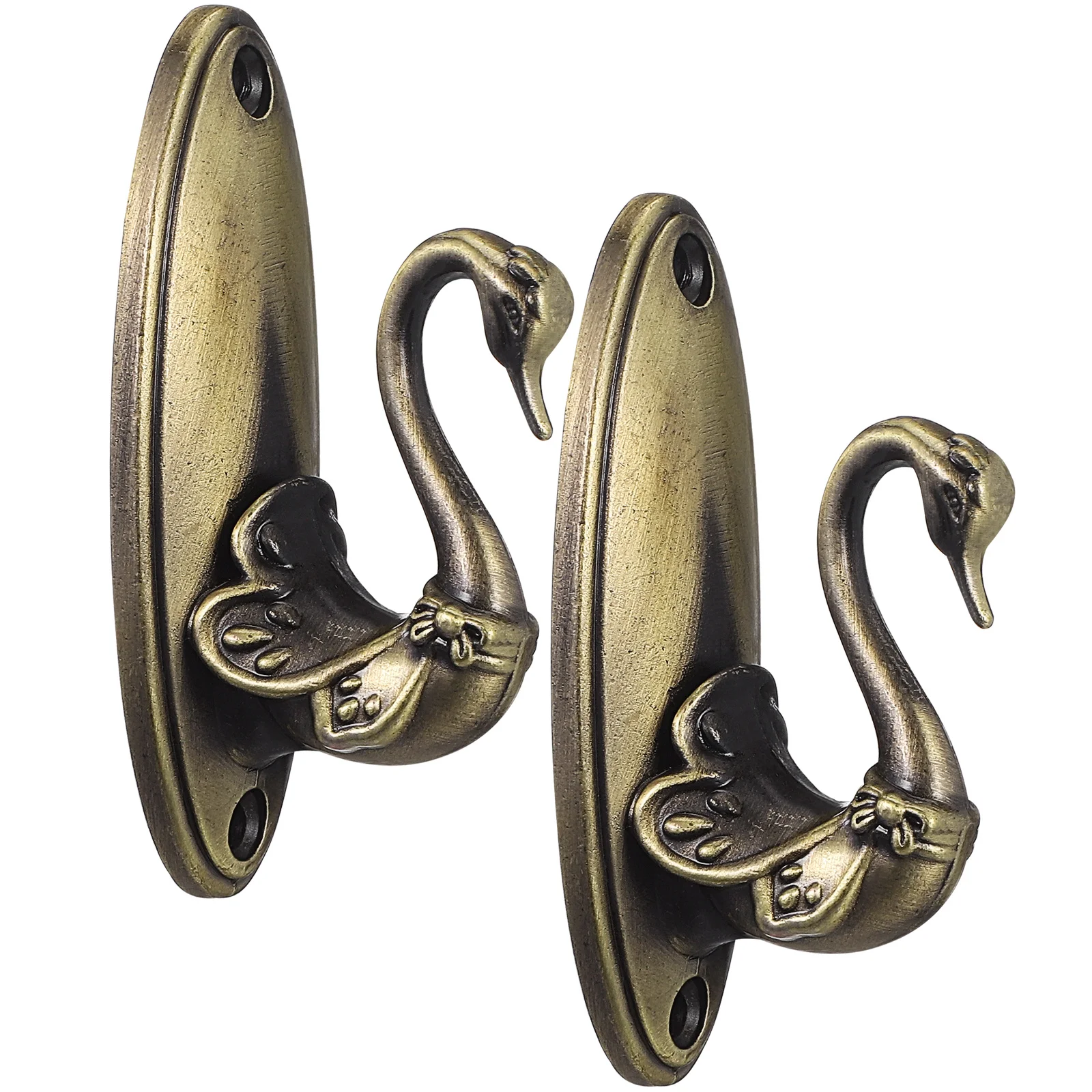 

Curtain Hooks Bronze Vintage Style 8.5X4Cm Zinc Alloy Rose Design For Home Window Decor Curtain Tieback Holdback