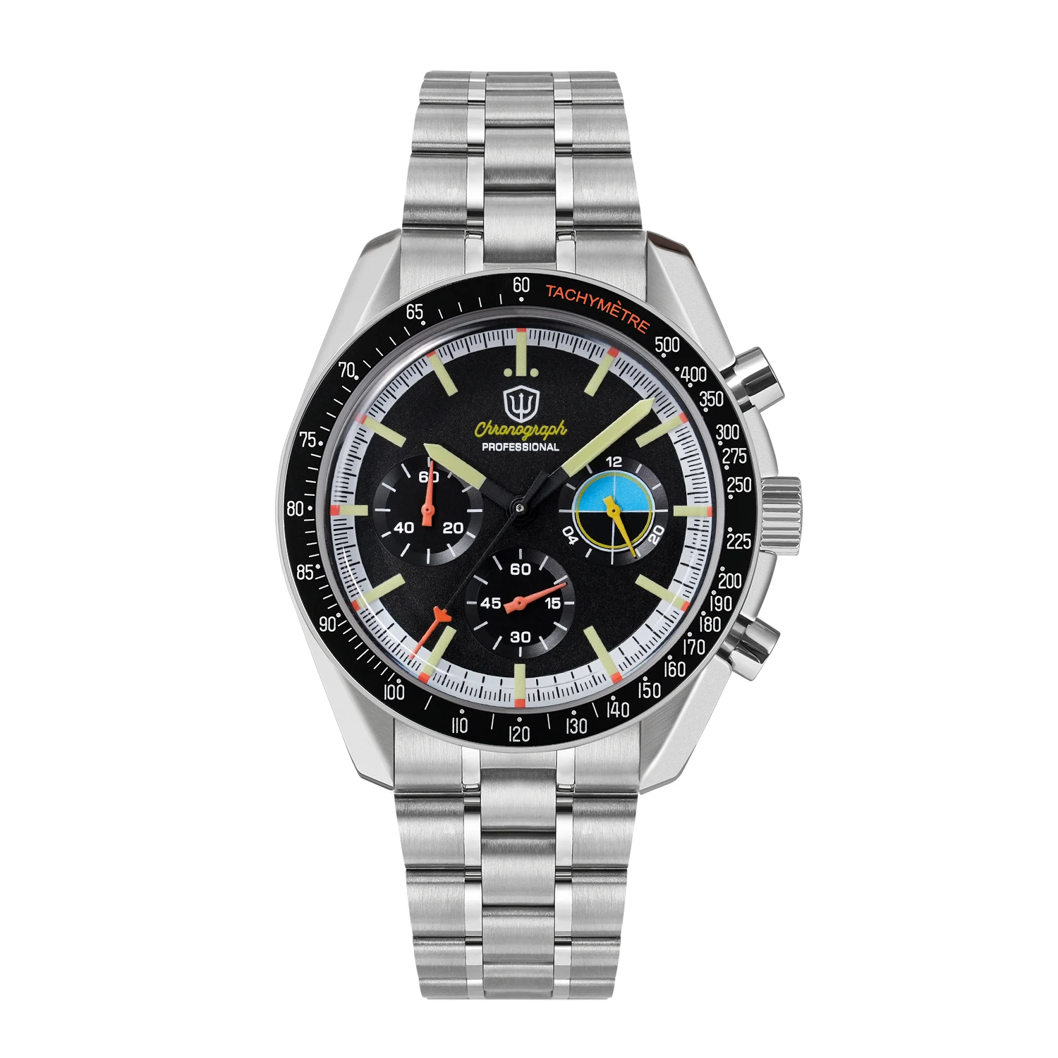 Watchdives New Wd1863 Quartz Men Watch VK63 Chronograph Bubble Sapphire Waterproof 39Mm Steel Top Brand Luxury Business Watch image 3