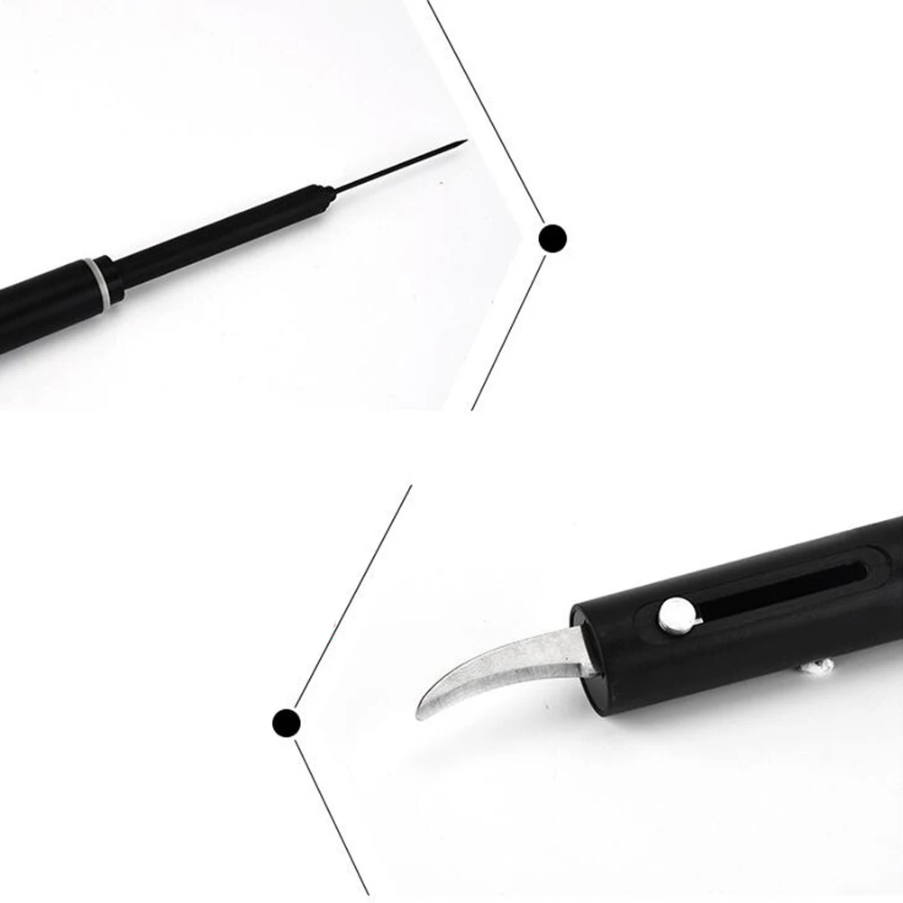 

Stainless Steel Bottle Opener Air Pressure Needle Type Multi-Use Portable Corkscrew Tool With Foil Cutter Non-Slip Handle Easy