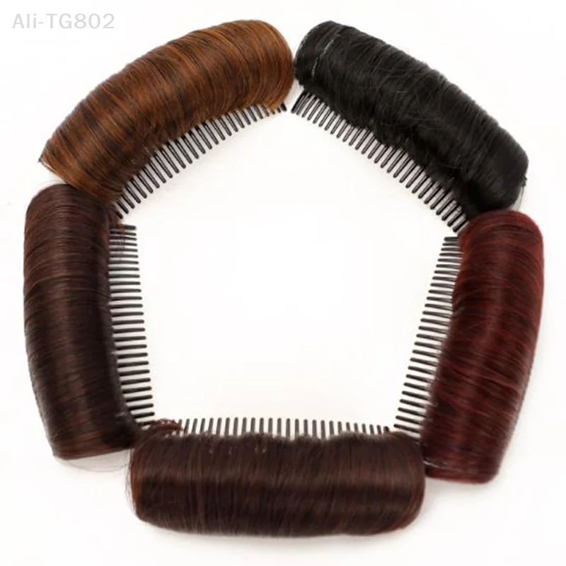 

1 шт. Невидимая объемная подушечка для волос для женщин, удобная, из термостойкого волокна, для укладки париков, стабильная вставка-гребень для волос