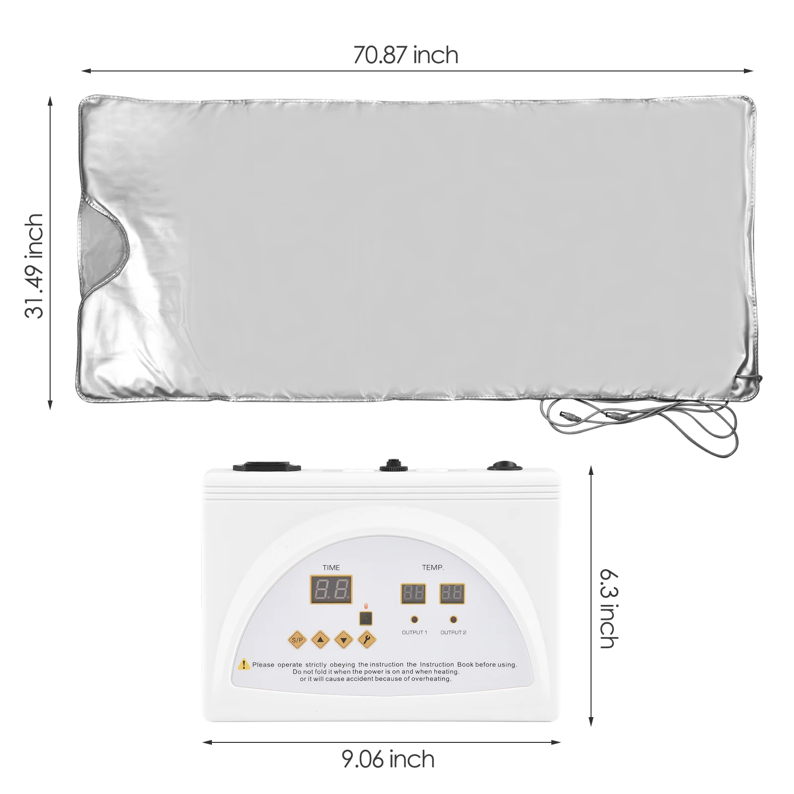 Imagem -06 - Fat Burning Sauna Cobertor para Casa Aquecimento Cobertor Slimmin para Perda de Peso Spa Detox Controle Remoto Infravermelho Body Shaper ue Eua