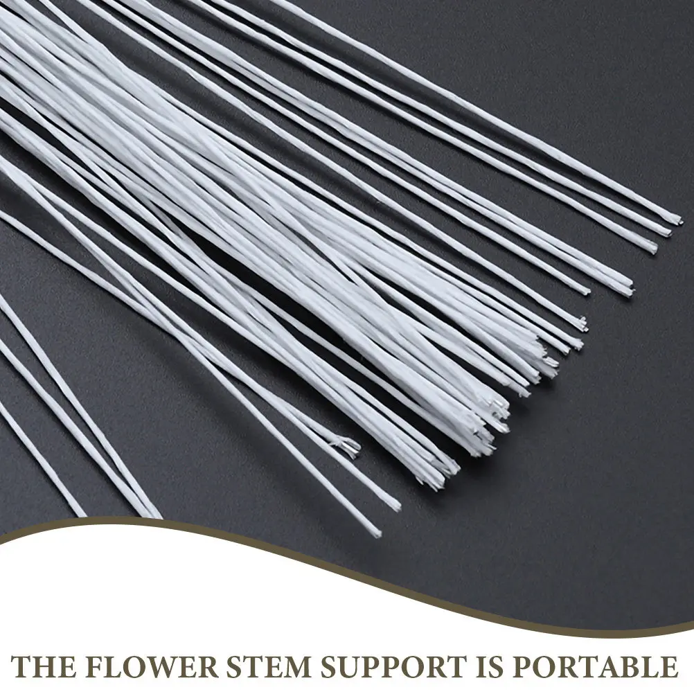 60Pcs Artificial Flower Rods DIY Paper Flower Stems Lightweight Flexible Floral Branches Wedding Bouquet Party Decoration