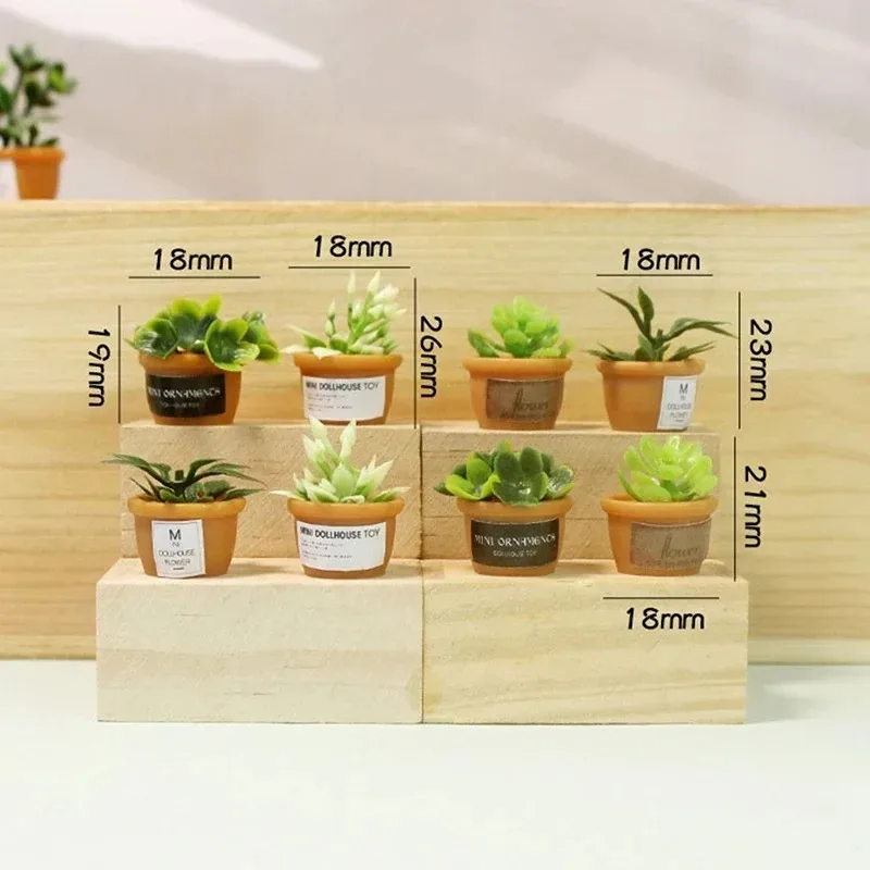 

1:12 Scale Mini Flower Pot Set 4Pcs Dollhouse DIY Ornaments