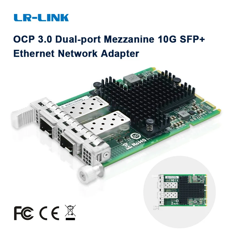 LR-LINK 3012PF 10Gb Network Card NIC with Intel Chip 82599ES Dual-port Mezzanine SFP+ Ethernet Adapter OCP3.0