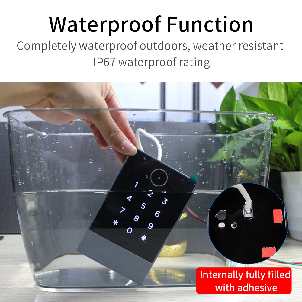 TTLOCK IP67 Waterproof Outdoor QR Code Access Reader 13.56MHz RFID Keypad K3Q G2 Hub Remote Control Attendance Alexa Google Home