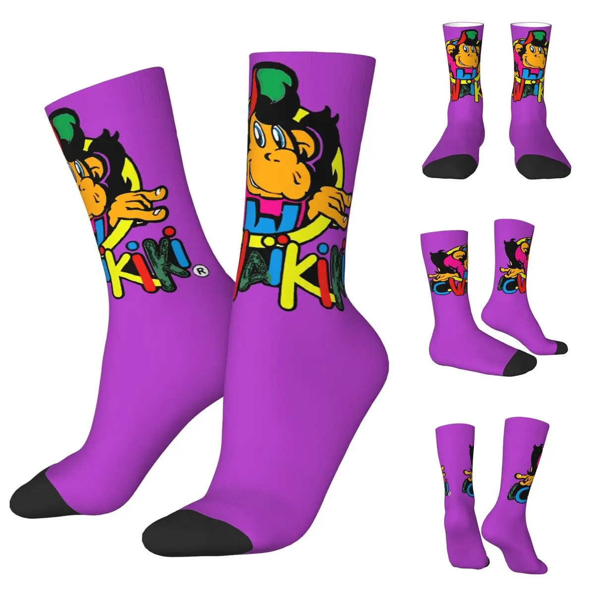 

Lc Waikiki Monkey Essential Unisex Socks,Hiking 3D Print Happy Socks Street Style Crazy Sock