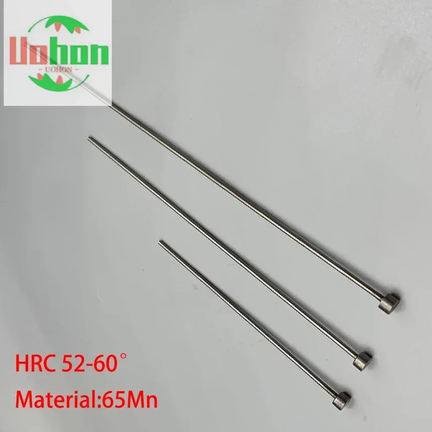 

1.4/1.8/2.4/2.5/3/4/7/8mm OD 200mm 300mm Length 65Mn HRC60 Round Tip Plastic Injection Mold Straight Punching Ejector Pin