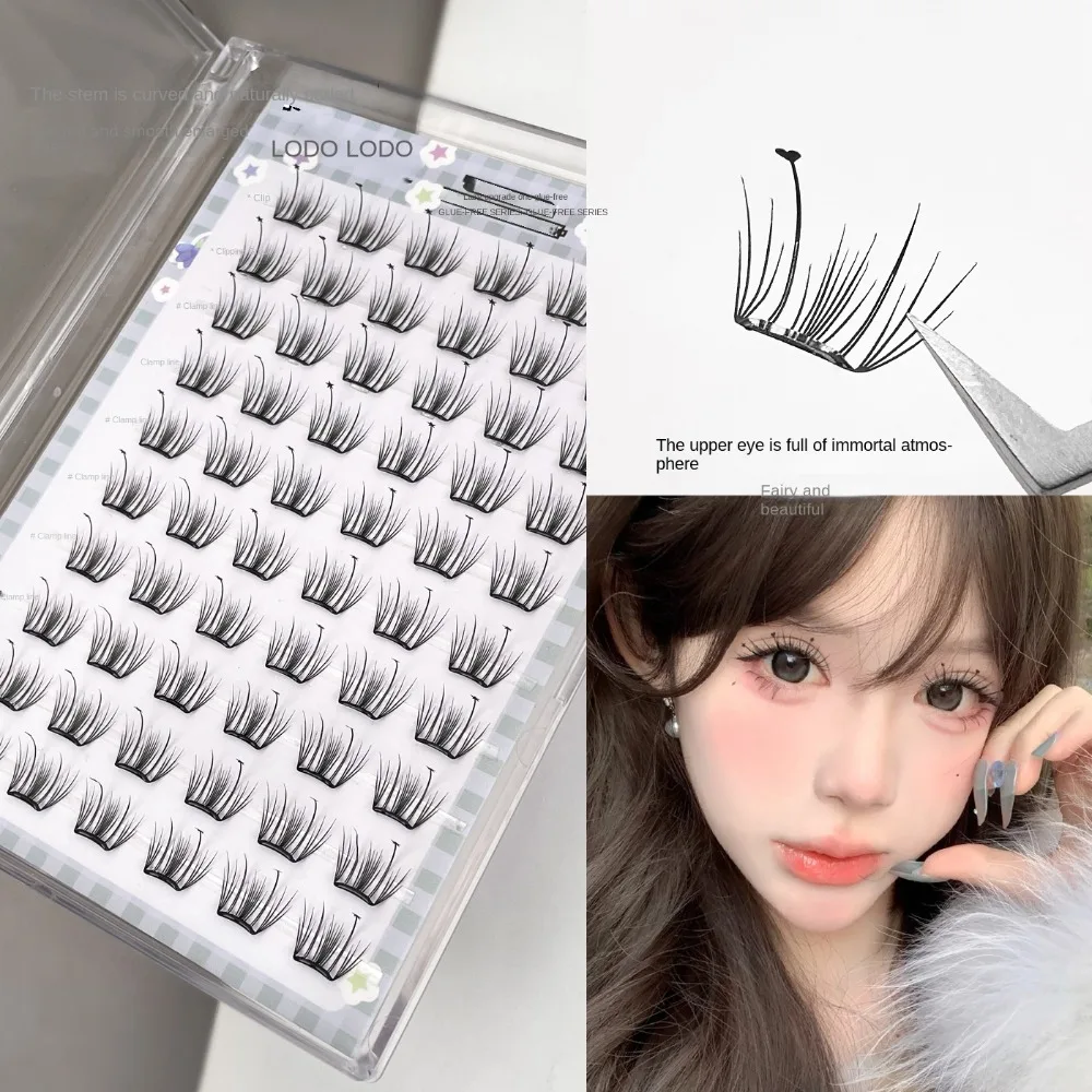 Segmented Creative False Eyelashes Butterfly Love Heart Shape DIY Individual Cluster Eyelashes Large Capacity Reusable