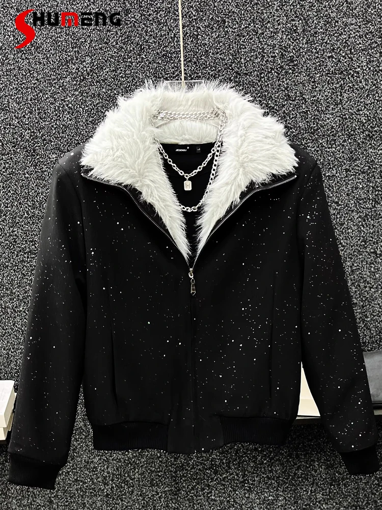 

Высококачественные теплые куртки с воротником из искусственного меха Starry Sky, мужские зимние новые удобные парки 2025 года, мужская утепленная куртка на флисовой подкладке, парки