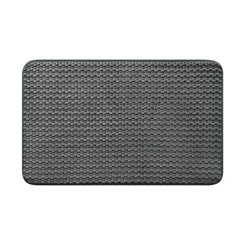 Corduroy Sponge Bath Mat, Soft Rebound Particle Plush Bathroom Rug, Comfortable Absorbent Non Slip Floor Mat