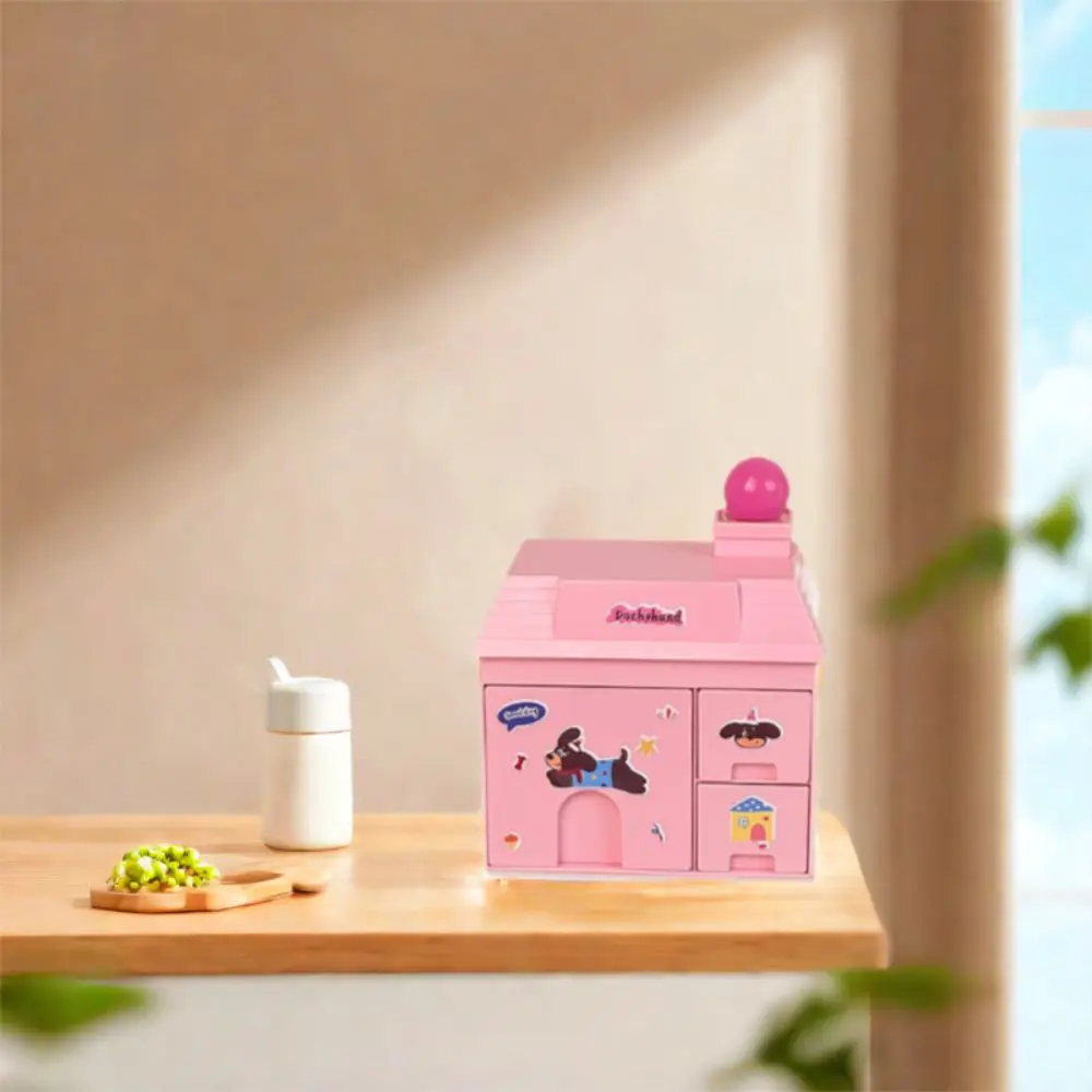 Creative Small House Pen Holder Detachable Desktop Storage Box Space Saving Stationery Storage Drawer