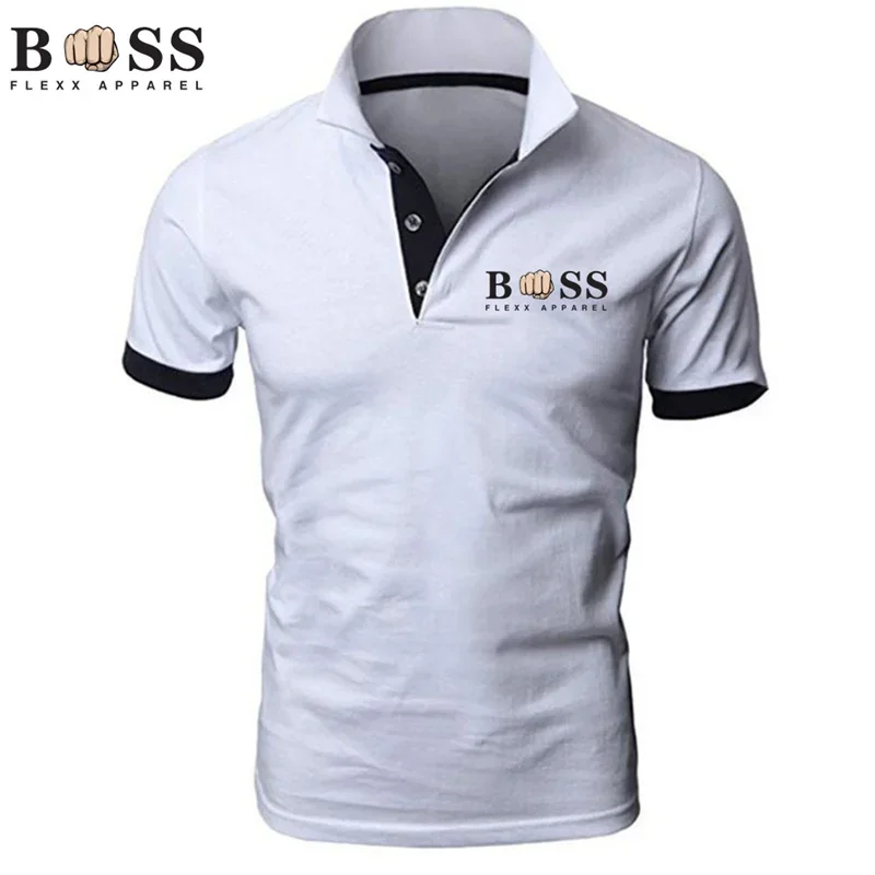 2024 New Men\'s Fashion Sports Summer Slim Fit Short Sleeve Polo Shirt, Men\'s Personalized Printed Golf Polo Shirt.