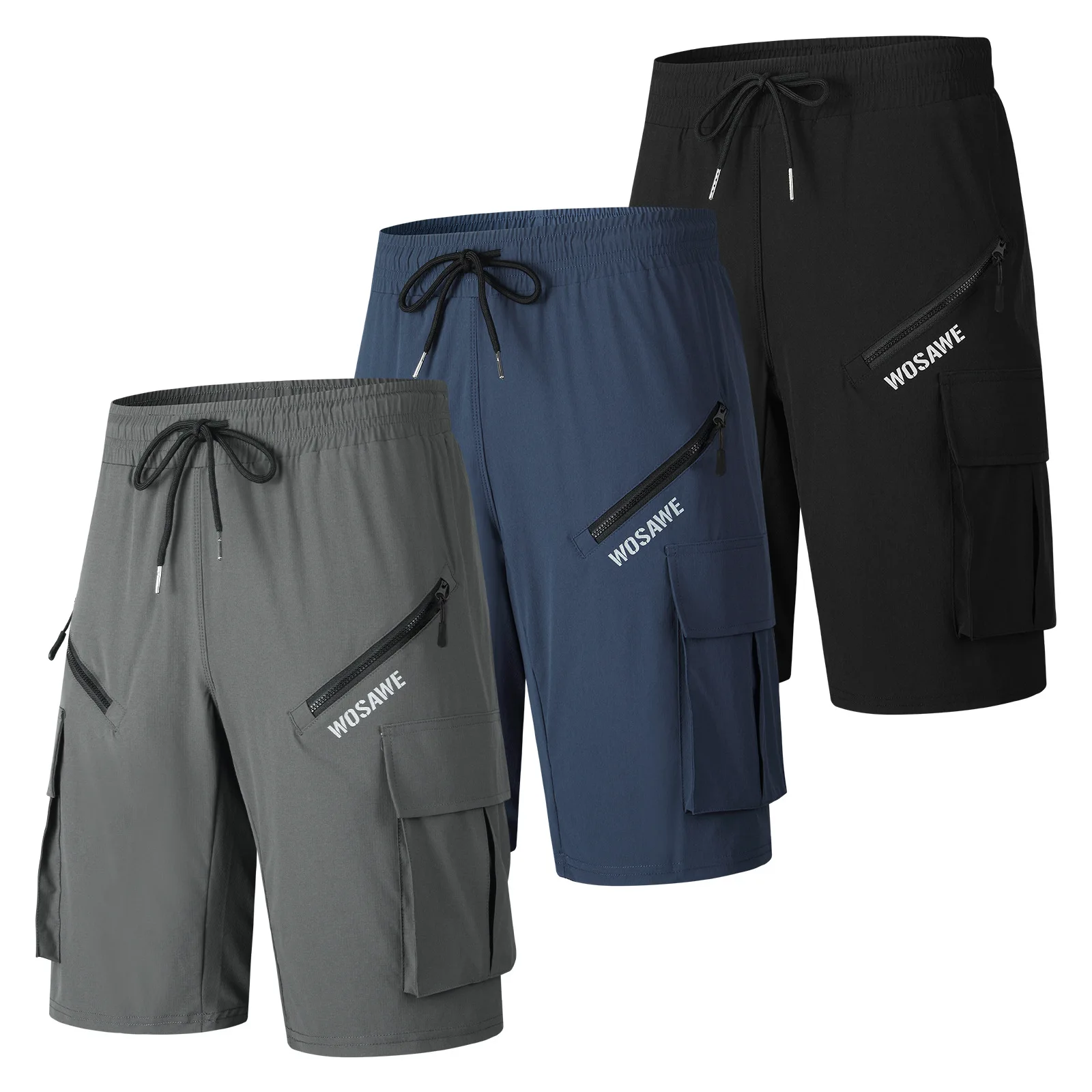 WOSAWE Mountain Bike Shorts Men's Summer Bicycle MTB Shorts Loose Fit Lightweight Outdoor Sports MTB Cycling Shorts