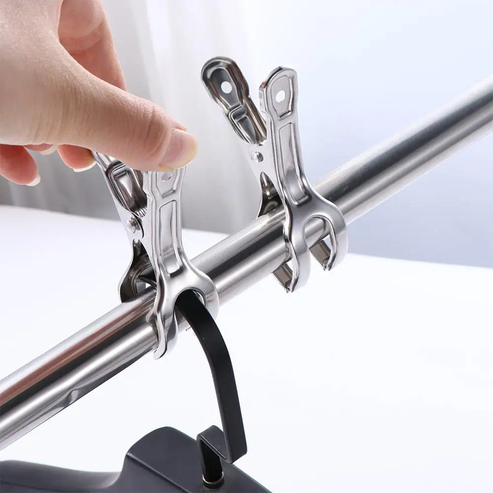 

Stainless Steel Windproof Drying Hanger Washing Clothing Household File Clip Sealing Clip Clothes Pegs Clothes Pins