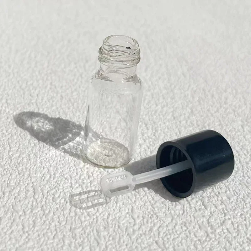 2/peças mini garrafa de vidro com espátula 3/4ml garrafas vazias recarregáveis para base líquida loção corretivo suprimentos de viagem