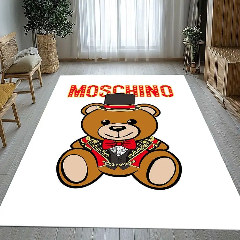 Fashion M-Moschino Cartoon Bear Soft Non-Slip Large Area Rug for Living Room,Bedroom Playroom Carpet Mat for Sofa,Home Decor