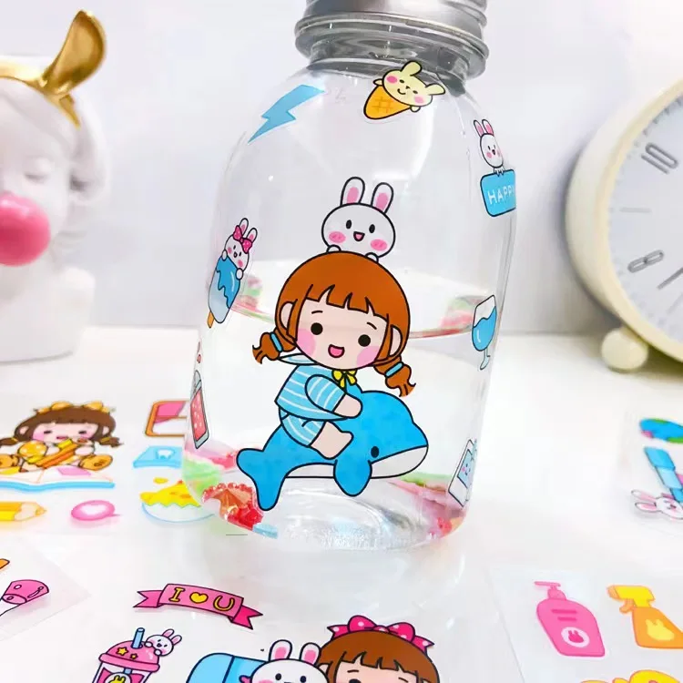 50Pcs Kawaii Stickers PET Pattern Cartoon Scrapbooking Cute Sticker DIY Handbook Stickers Decoration Stationery Supplies