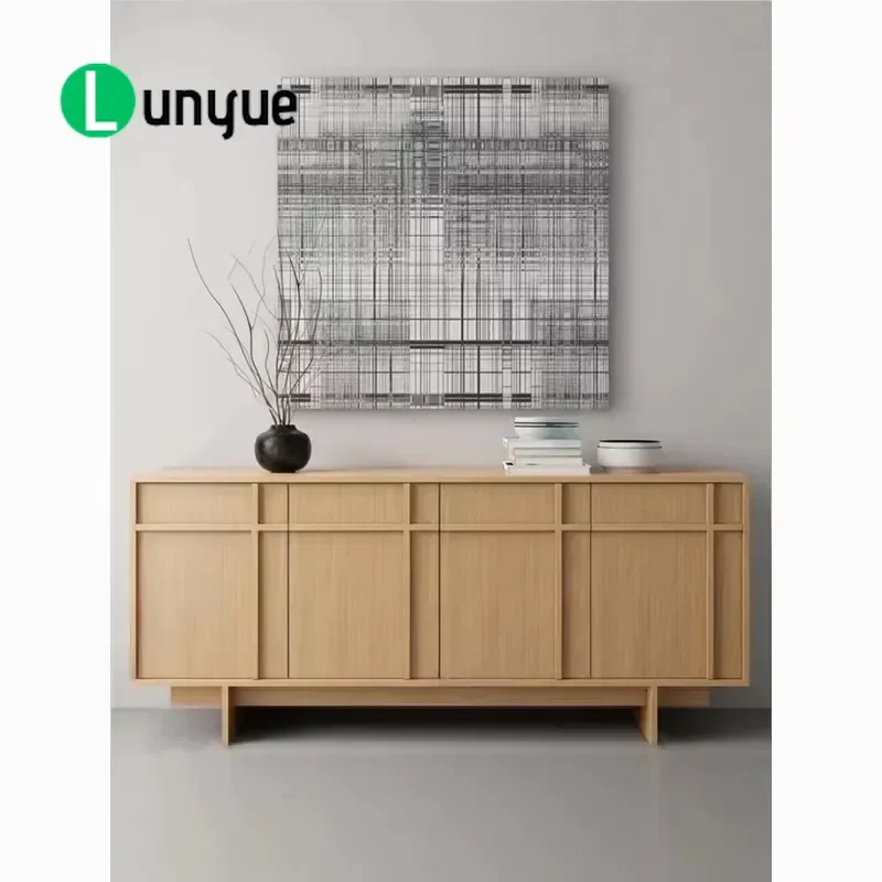Solid Wood Multi Layer Partition Side Cabinet Modern Dining Room Storage Furniture for Living Room Home Cafe Decor