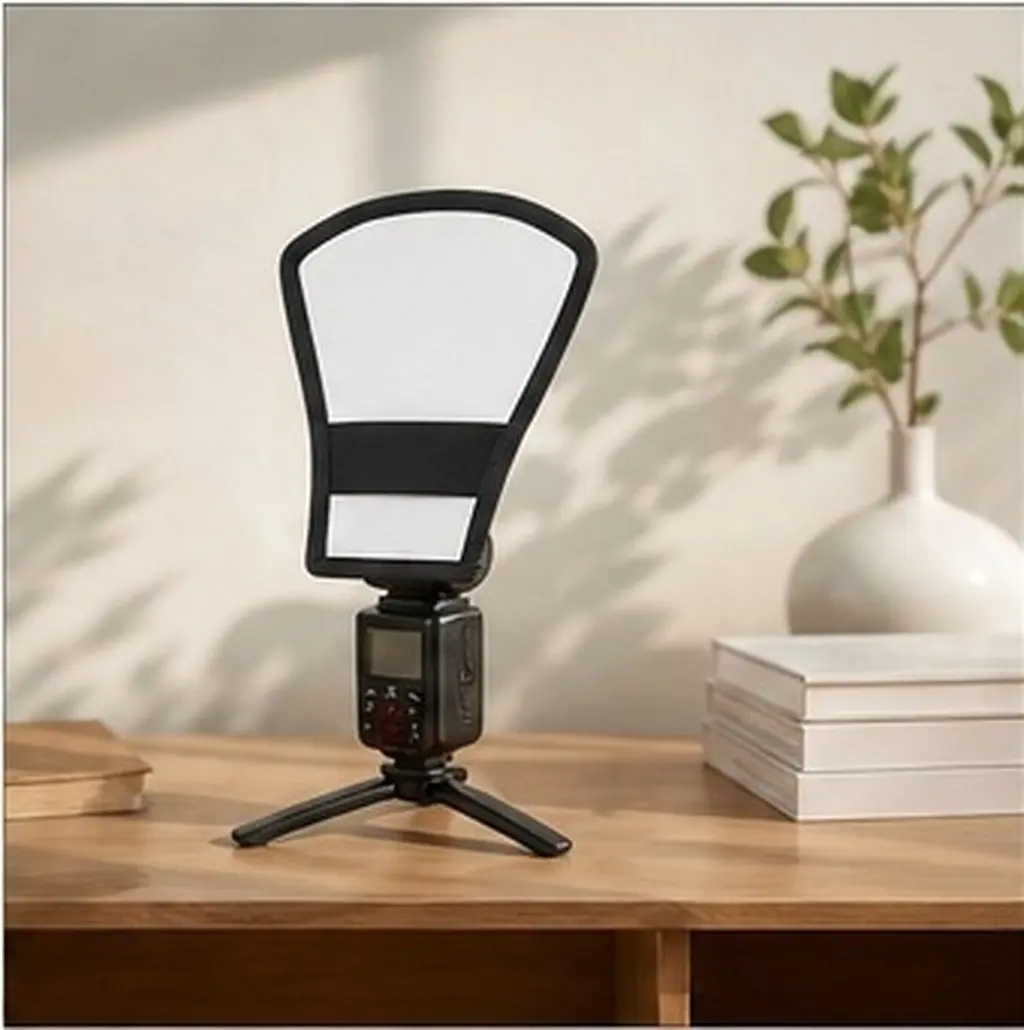 Professional Two-Sided Flash Diffuser Softbox Silver White Surface Photography Light Reflector Eliminates Universal