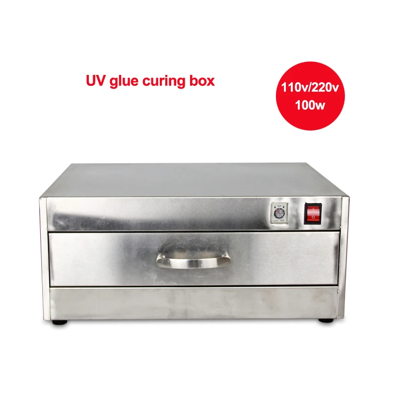 110v/220v LED ultraviolet curing light box Stainless steel UV glue oven 84 LED lamp beads UV glue curing box