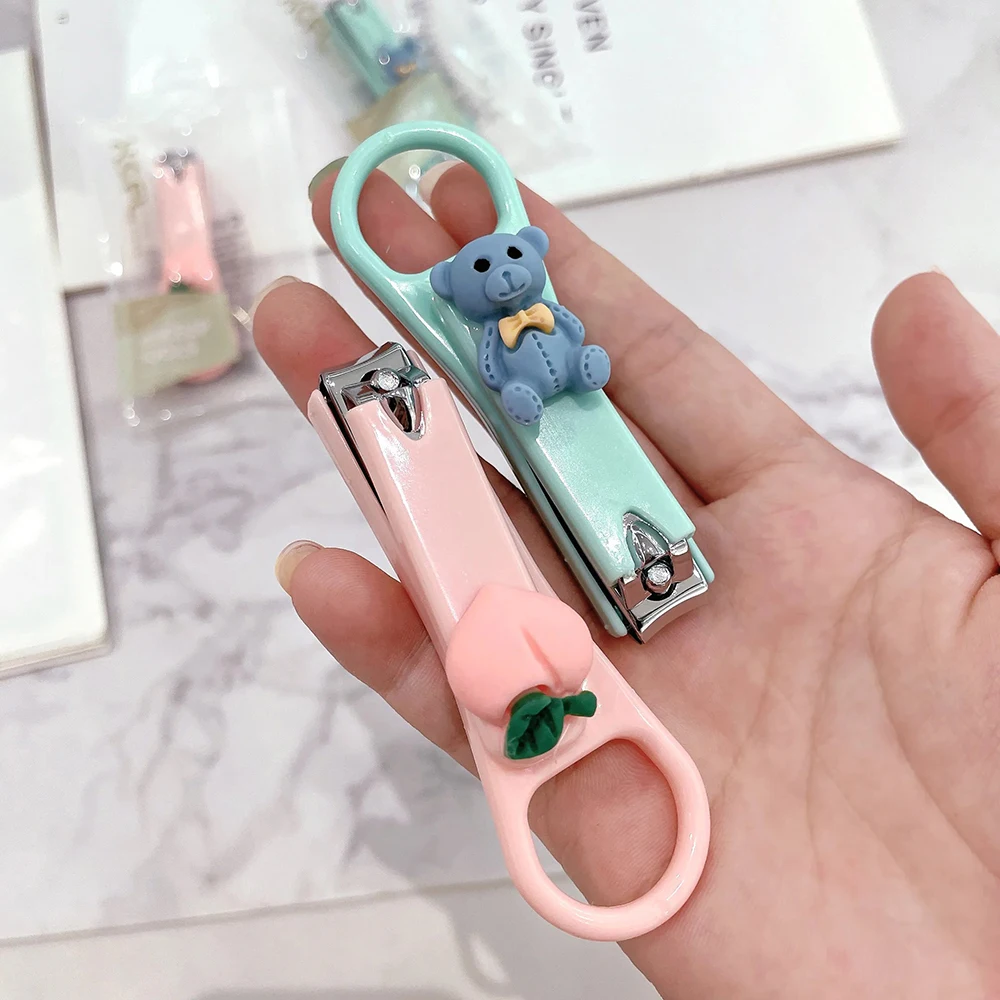 Creative Cartoon Cute Nail Clippers Girl Heart Nail Clippers Portable Children\'s Adult Nail Clippers Home Random Color 1Pack