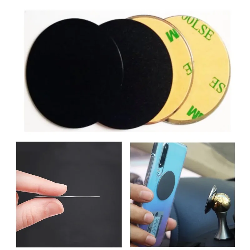 10 قطعة أسود 30 مللي متر 35 مللي متر 40 مللي متر لوحة معدنية القرص صفائح حديد مقاومة للخدش حامل هاتف مغناطيسي ل حامل هاتف السيارة المغناطيسي أصحاب