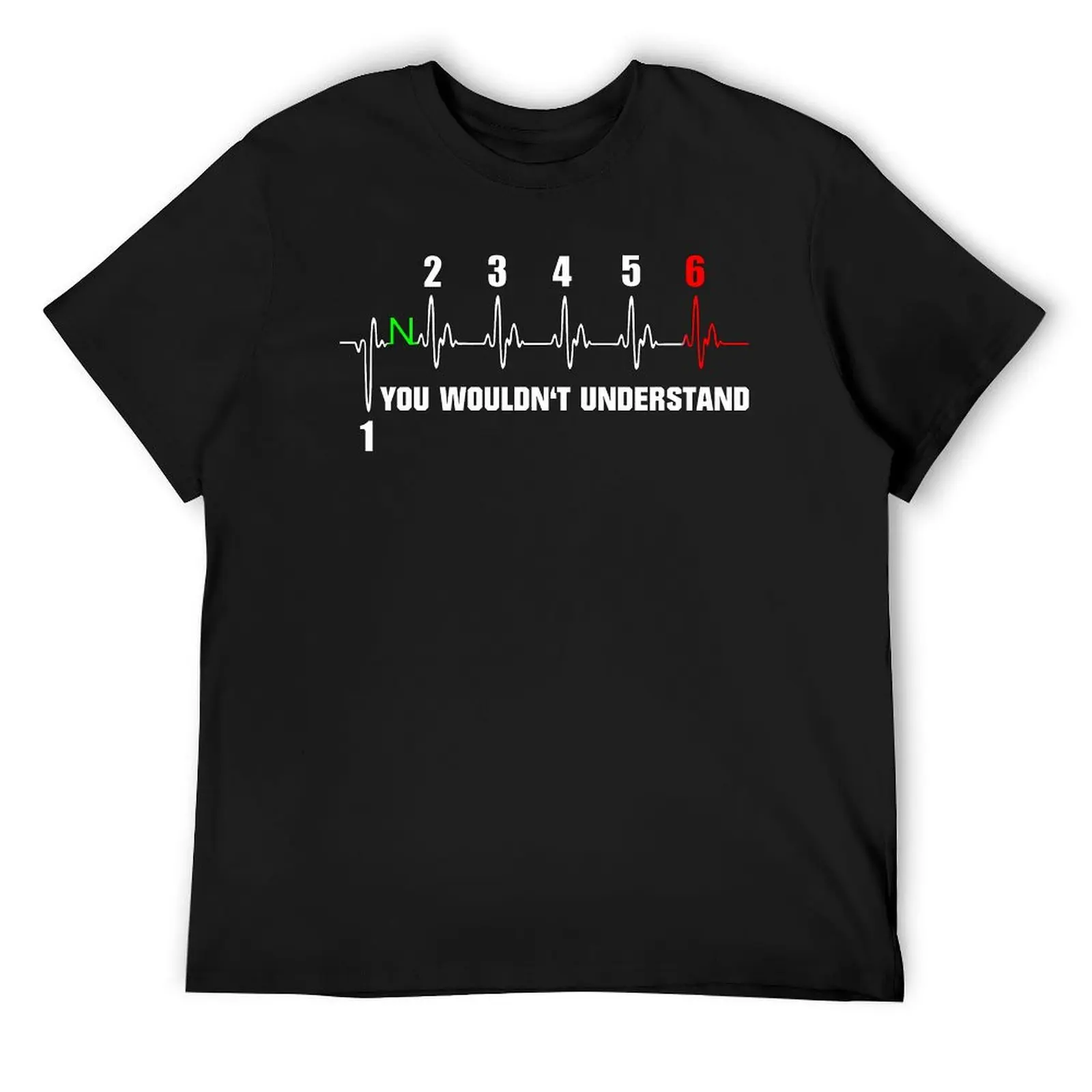 Motorbike Heartbeat You Wouldn T Understand Top Tee Novelty T-shirt Fresh Movement  Funny Geek Travel USA Size