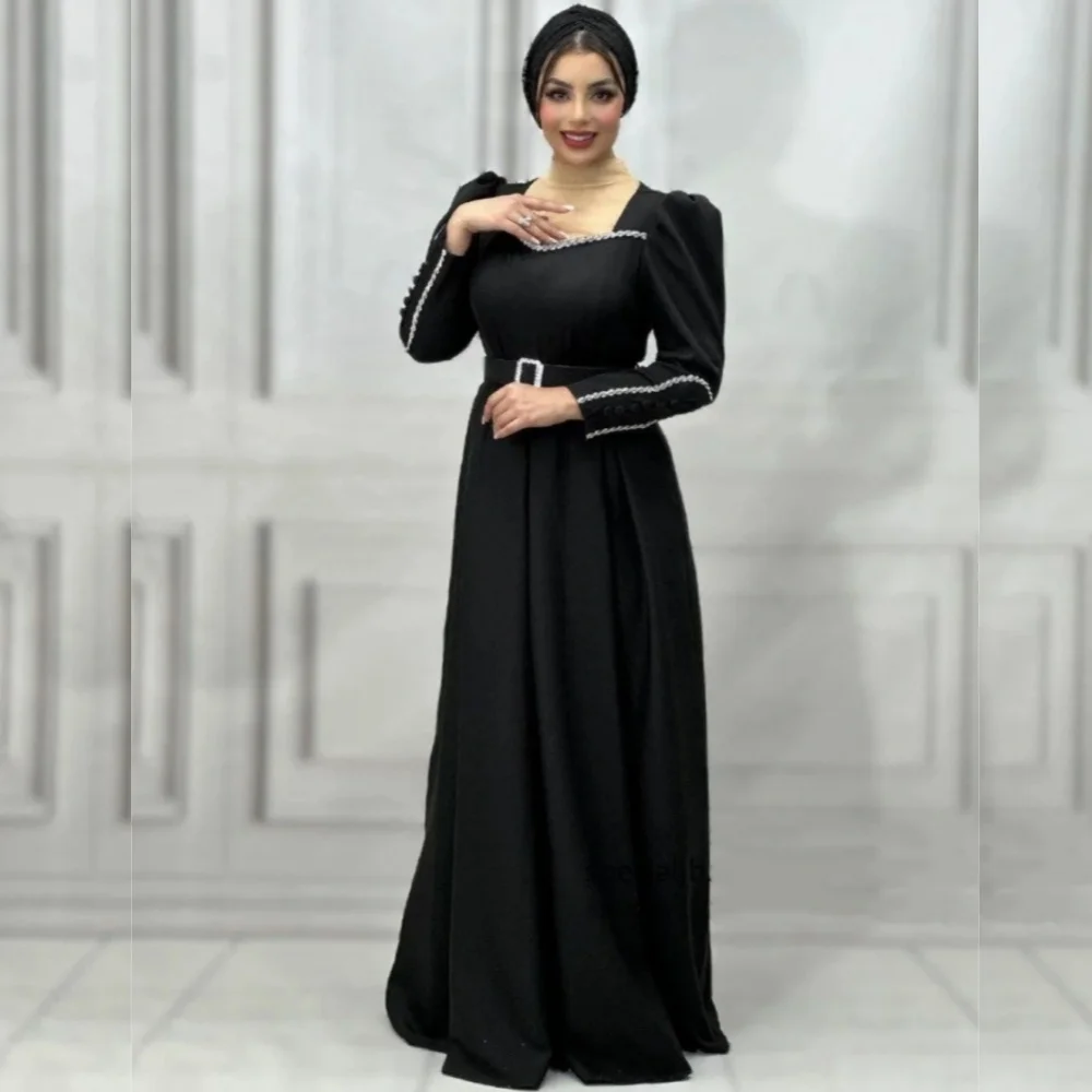 Customized Chinese Style Jersey Sequined Pleat A-line High Collar Long Dresses Bespoke Occasion Exquisite