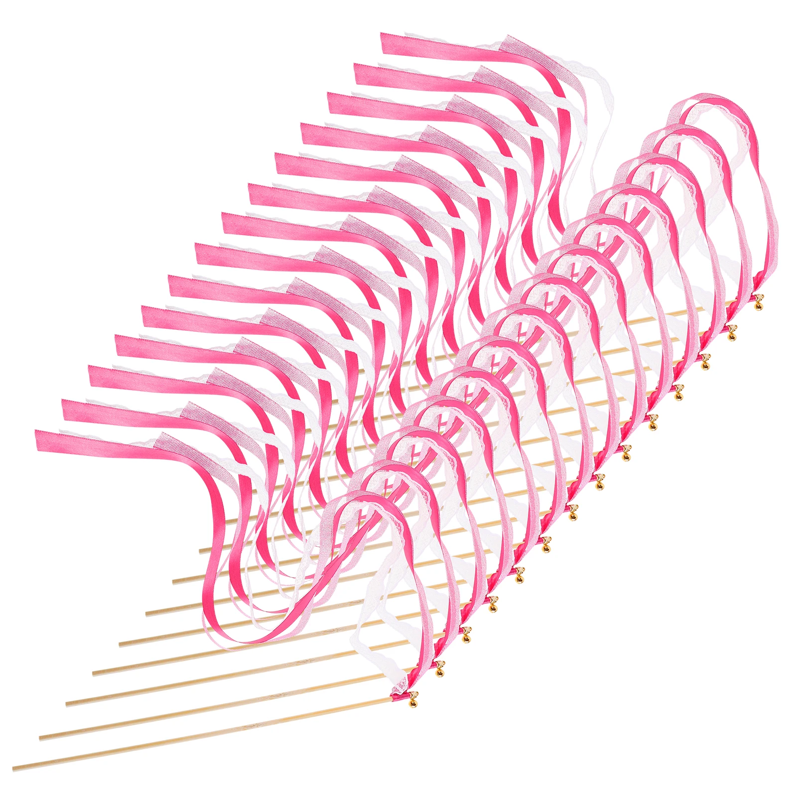 

25 Pcs Decorative Fairy Stick Wedding Reception Decorations Glitter Wands Ribbon Streamers