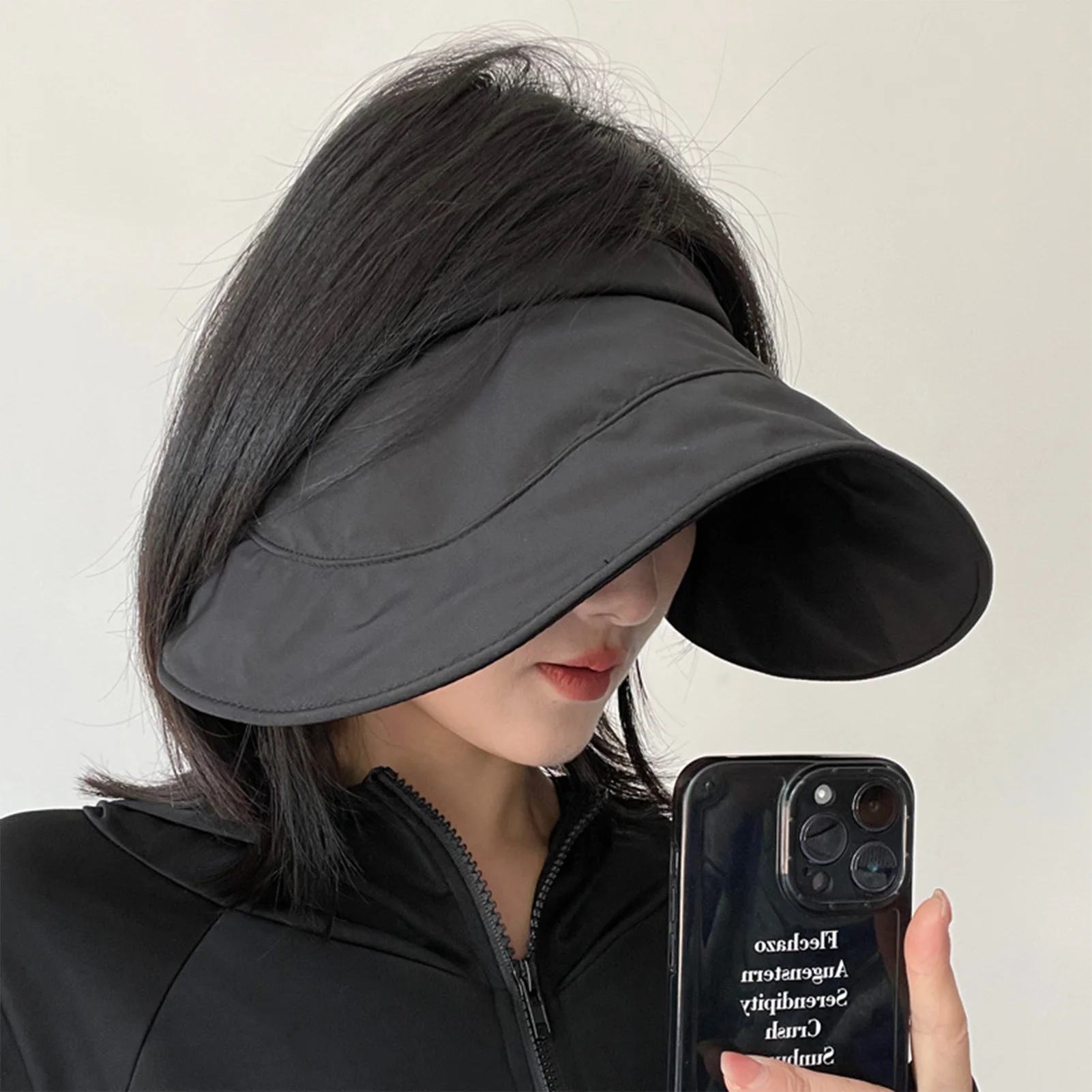Foldable Sun Hats For Women Wide Brim Bucket Caps Uv Protections Sunscreen Beach Visor Cap For Travel Hiking Outdoor Activities - view 2