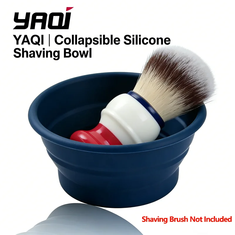 

YAQI 5 Colors Silicone Shaving Bowl | Portable Travel Collapsible Shaving Space-Saving Lather Bowl （Black,White,Gray,Blue,Green）