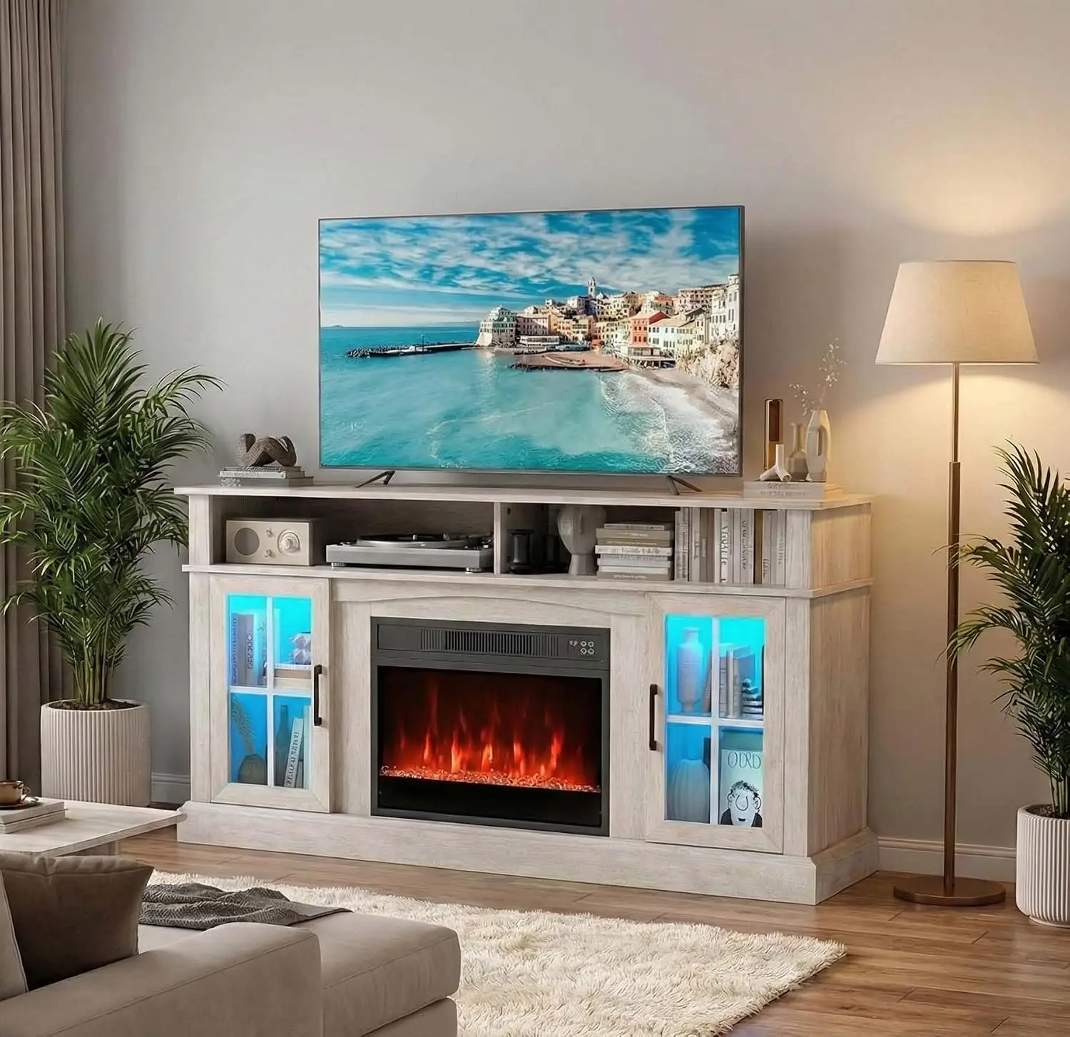 Electric Fireplace TV Stand for TVs Up to 65