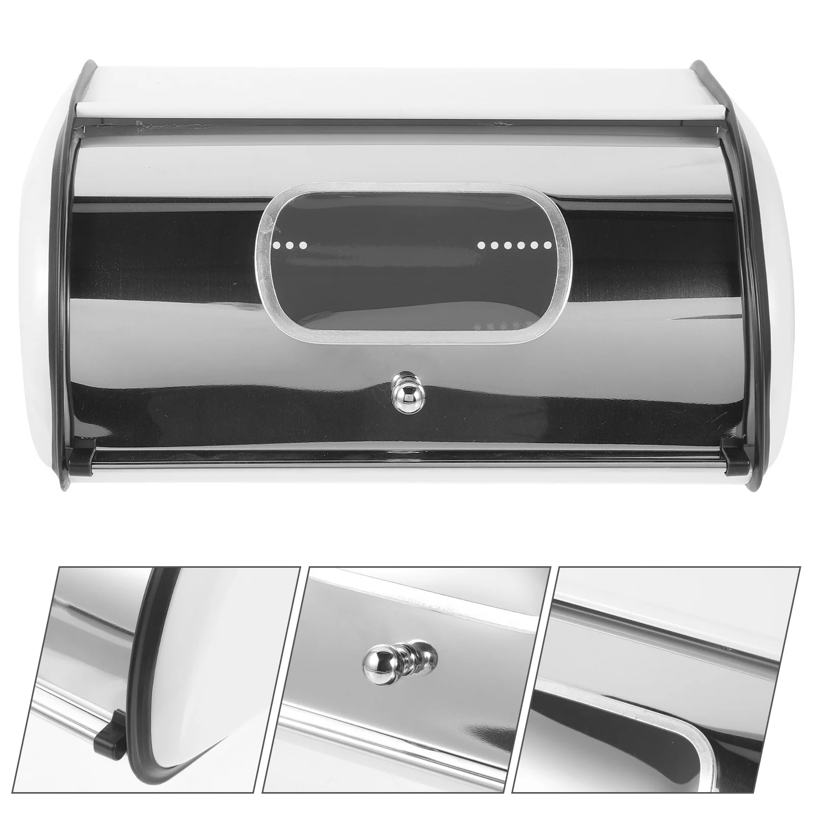 

Stainless Steel Bread Box Large Capacity Multi-Function Holder For Kitchen Countertop Metal Bread Container Desktop Baking