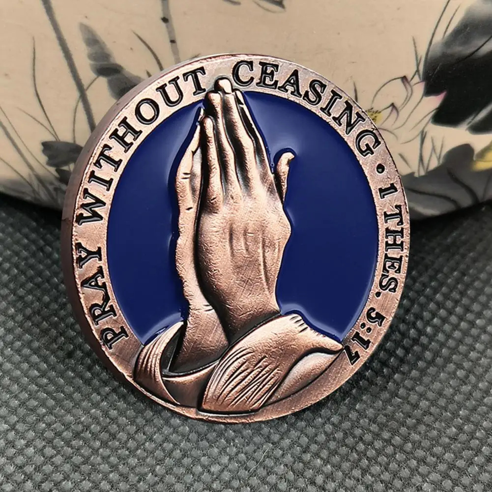 Encouraging Prayer Reminder Christian Prayer Coin Set with Praying Hands Thessalonians Verse for Christian for Encouragement