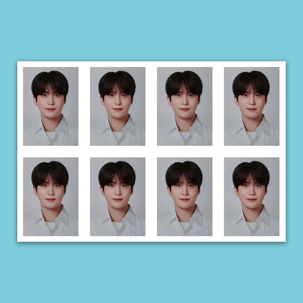 KPOP ATEEZ Nacific Ver One Inch HD Photo Cards Seonghwa Hongjoong Jongho Fashion Resume Passport Picture Fans Collectibles Gifts