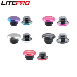 Litepro MTB Road Bike Handlebar Grips Plastic Plug Ultralight Lockable Grips 22.2mm Expansion Stopper Parts For brompton Bike
