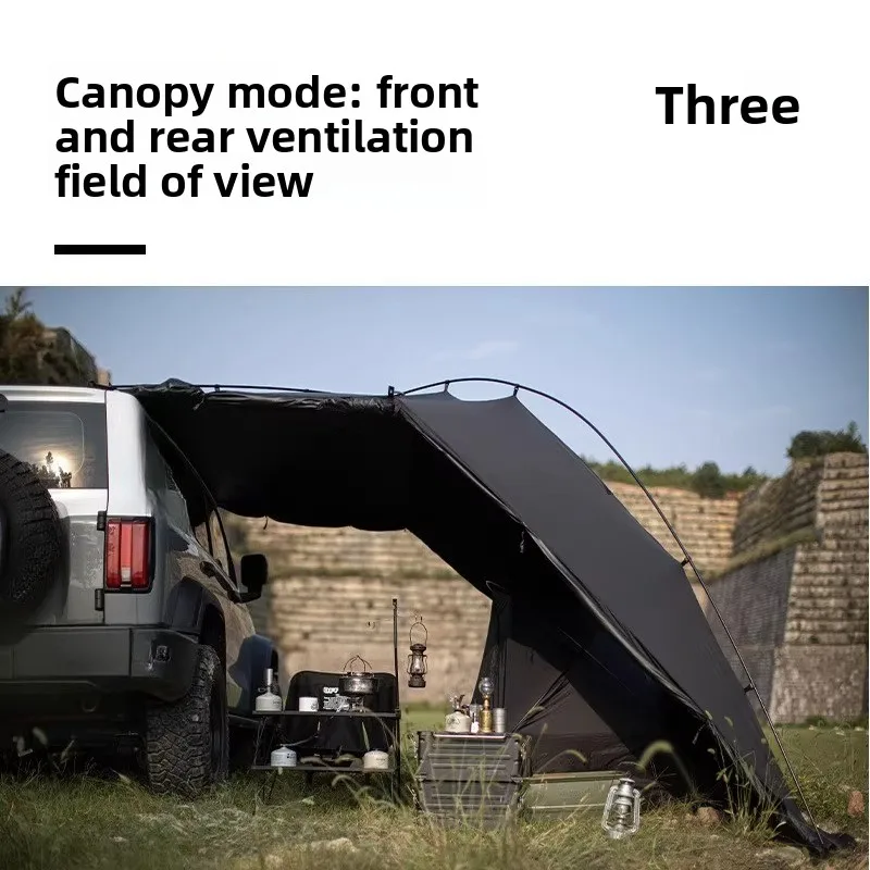 خيمة تمديد خلفية جولة القيادة الذاتية خيمة خلفية للتخييم واقية من الشمس RV سقف صندوق مقاوم للمطر بسيط #1