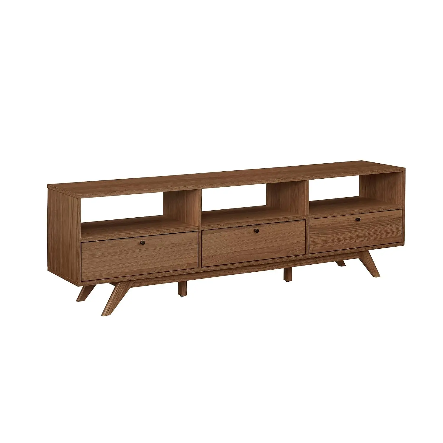 Mid Century Modern TV Stand Drop-Down Door For TVs Up To 85 Inch 70 Inch Mocha, Customized