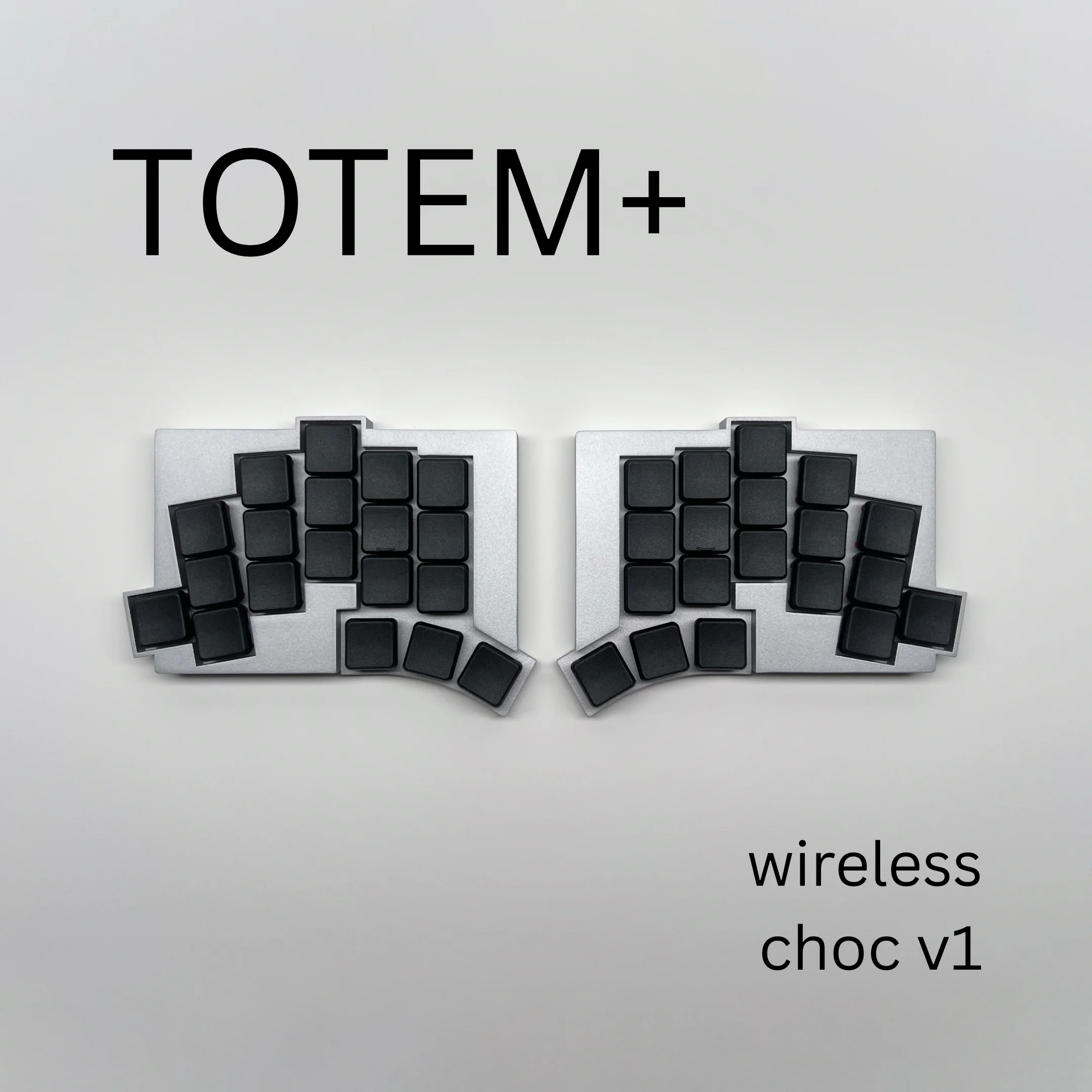 

TOTEM + Беспроводная разделенная клавиатура - Bluetooth ZMK Choc V1 Низкопрофильная эргономичная механическая клавиатура Смола Тотемная клавиатура DIY Kit