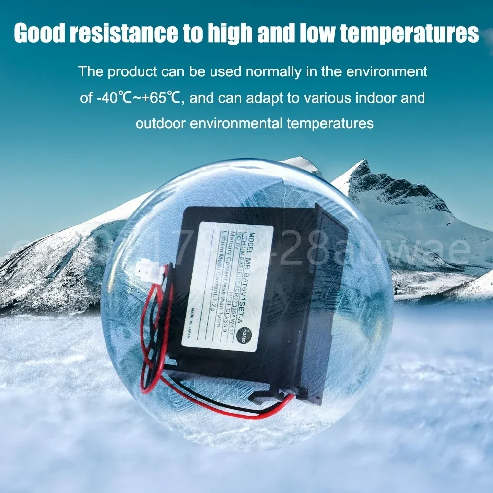 20 قطعة بطارية ليثيوم أصلية 6 فولت 2CR17335A WK17 MR-BAT6V1SET-A بطارية ليثيوم PLC مع قابس أبيض