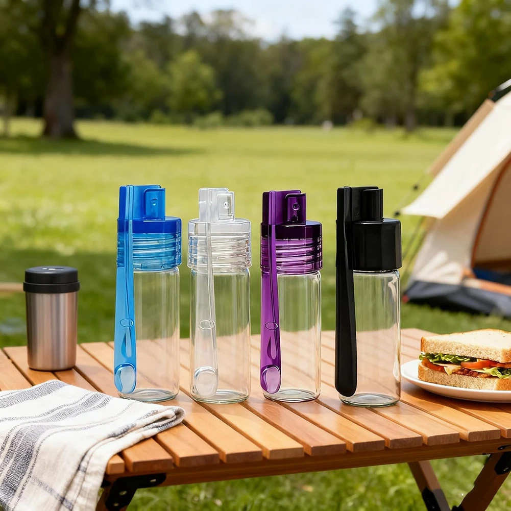 Portable Camping Spice Container Set Leak-Proof Seasoning Bottles With Travel Carry Bag For Outdoor BBQ Hiking Backpacking