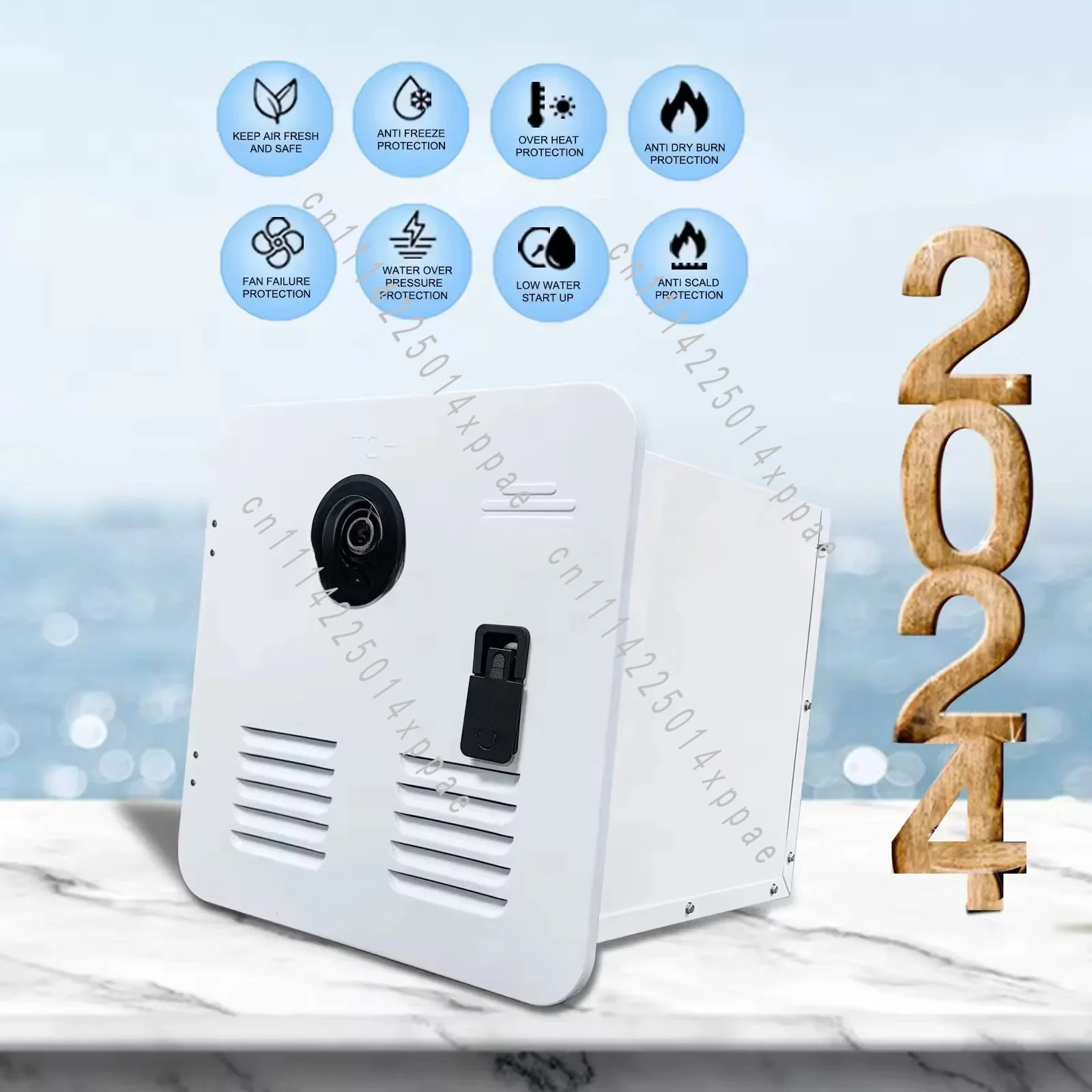 For Universal RV 12V Motorhome Tankless 55000  Water Heater Propane Instant Water Heater