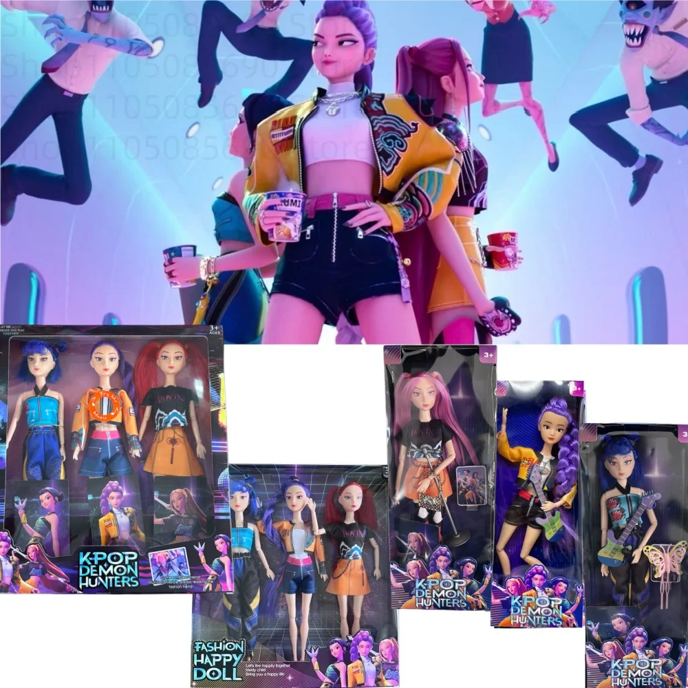 

Новый музыкальный стиль Аниме KPop Охотники на демонов Кукла Виниловая игрушка Руми Мира Дои Персонаж виниловая маска фигурка Подарок на день рождения Фан-клуб Подарки