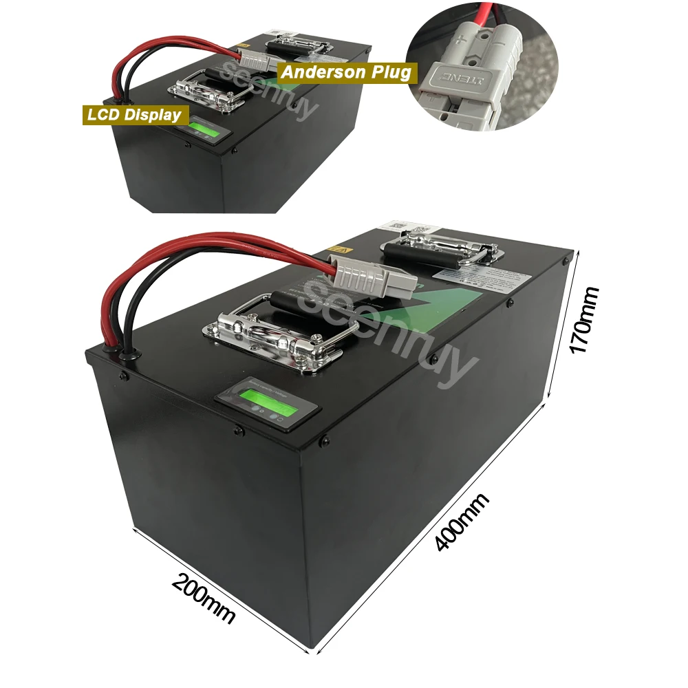 48V 100AH Li-ion Built-in 80A 100A 150A BMS Lithium Polymer Battery For 4000W 7000W Vehicle UVAS RV Golf Cart Electric Scooter