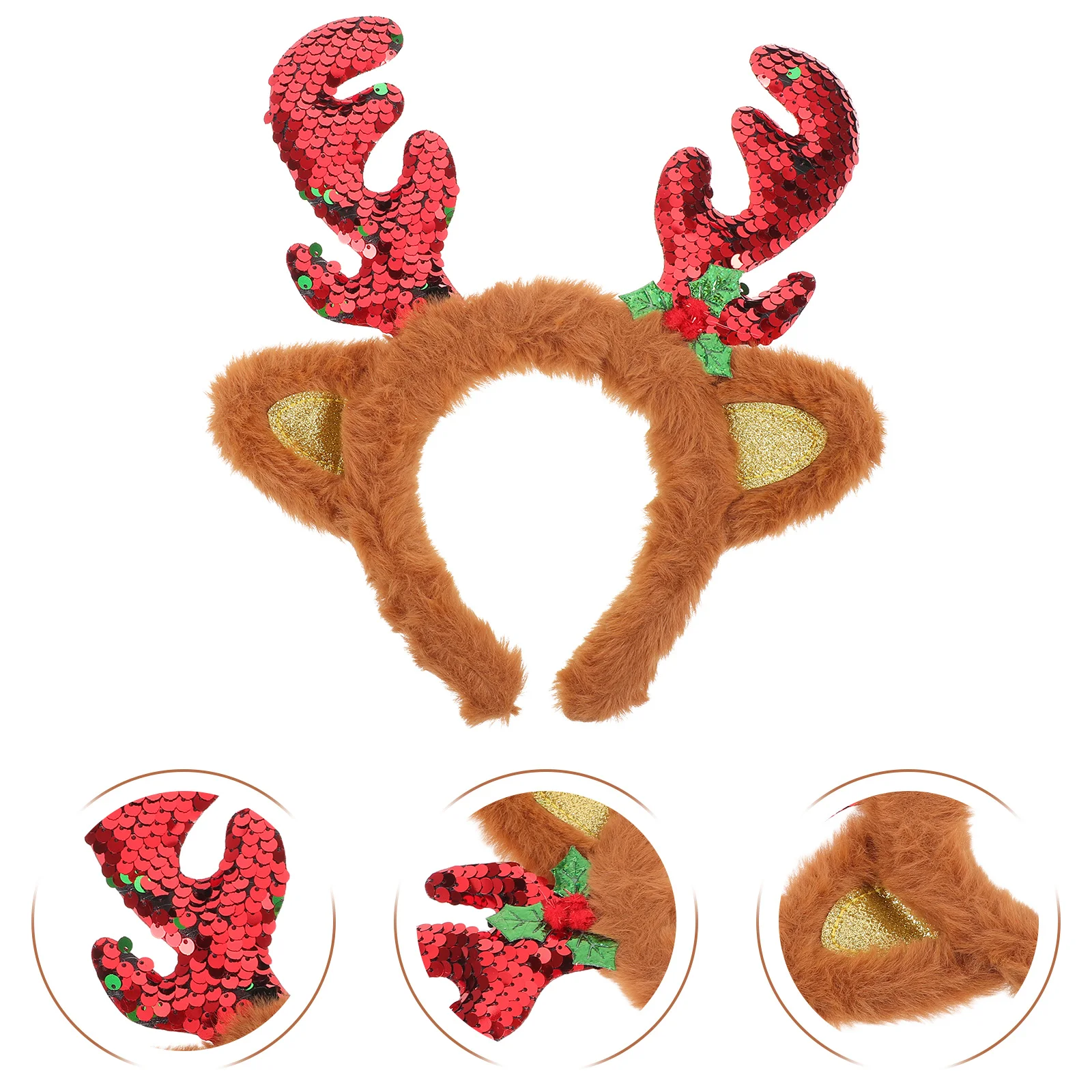 

Reindeer Antler Headband Christmas Party Accessory for Women Holiday Costume Prop Ugly Sweater Event Photo Booth Fun