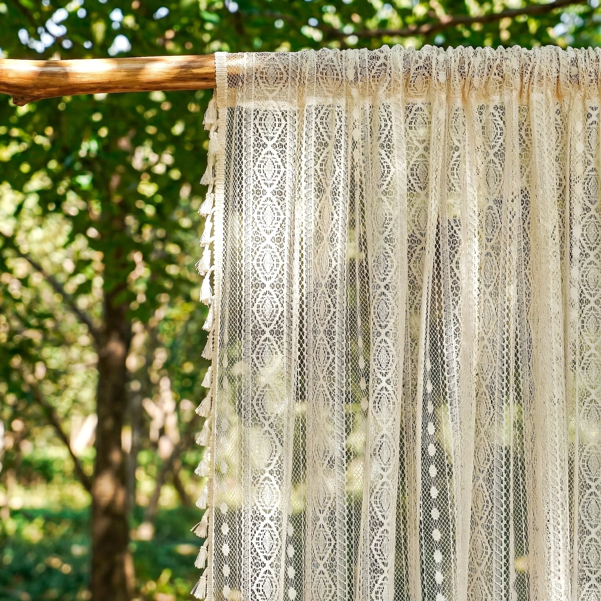 Cute Pink Star Cutout Window Curtain, Blackout Solid Color Curtain, Lace Trim Decorative Curtain Panel For Bedroom, Girls Room,