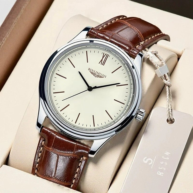 New Fashion Luxury Man High Quality Business Leather Watch Men Sports Quartz Watches Students Wrist Watches Gifts Reloj Hombre