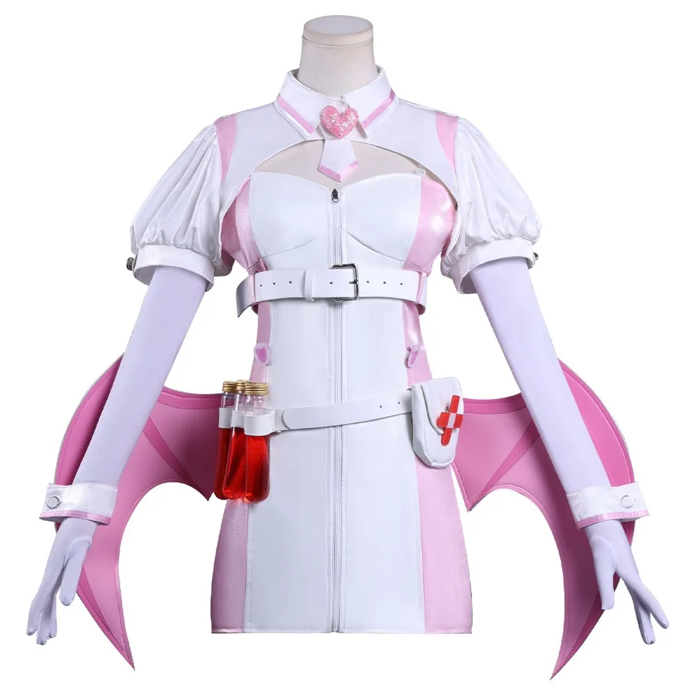 أزياء Muse Dash Nocturne Bloodheir Buro التأثيرية مع أجنحة فساتين تستحق أن يتمثال دور بدلة باروكات الهالوين